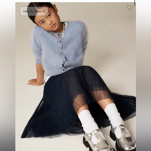 Crewcuts Girls' pleated midi skirt in tulle - Picture 1 of 5